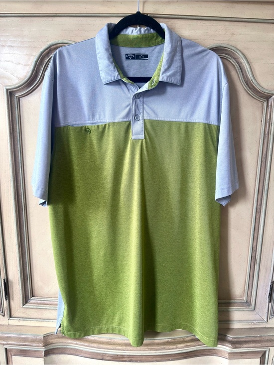 Callaway Other - Callaway Two-Tone Green & Light Gray Men's Golf Polo Shirt RTL $80